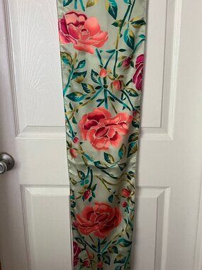 ANNE KLEIN for Collection XIIX Ladies' Scarf  Silk  Colorful floral print 11x51